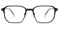 Triyonna Square Black Glasses0