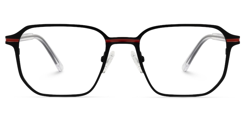 Triyonna Square Black Glasses | Zeelool Glasses0