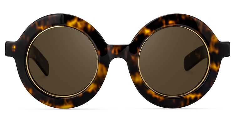 Calhoun Round Yellow Tortoise Sunglasses