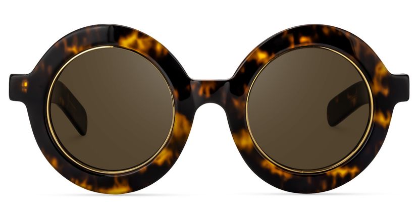 Calhoun Round Yellow Tortoise Sunglasses