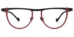 Chidera Geometric Red Glasses0