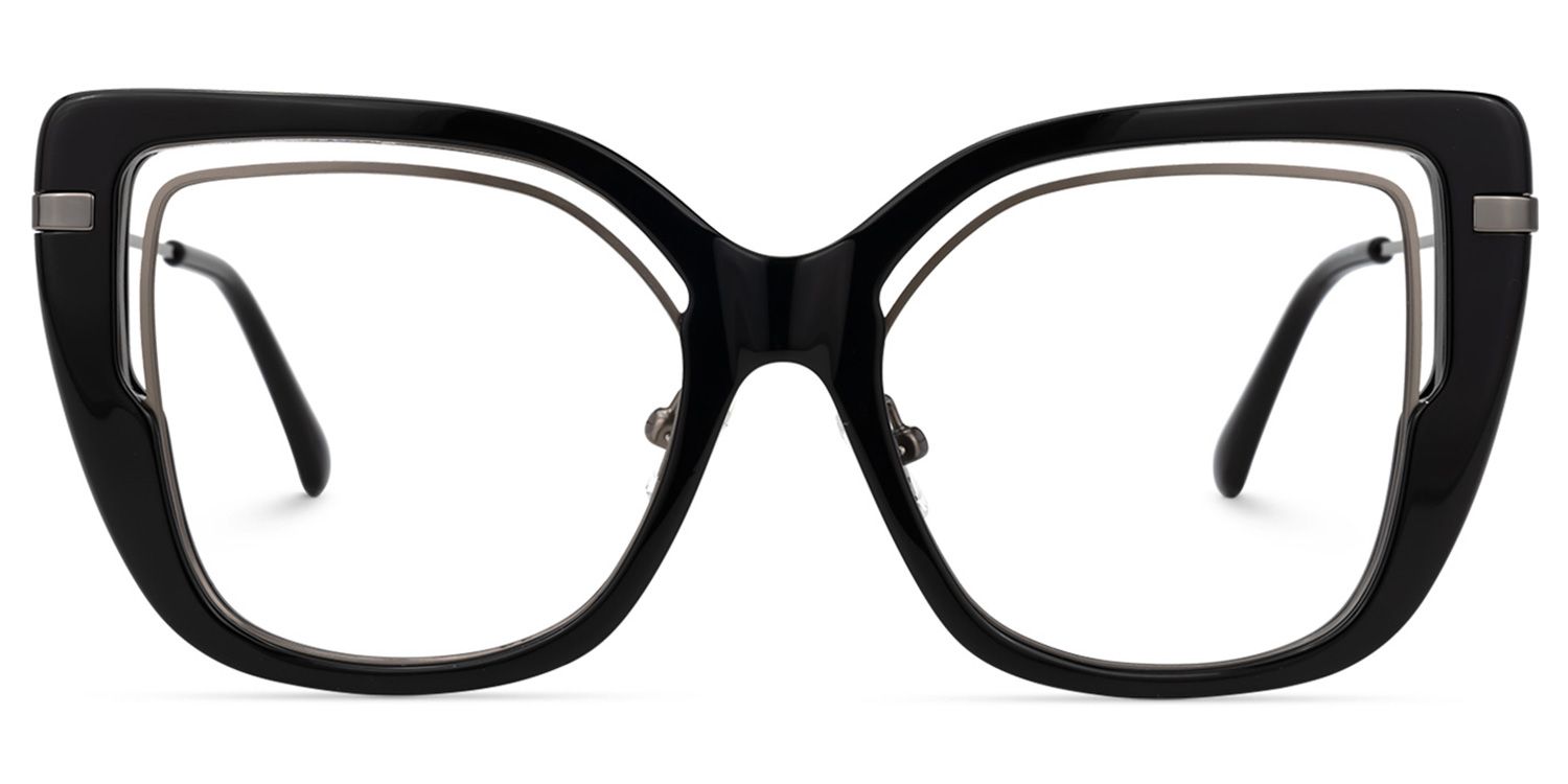 Celene Square Black Glasses | Zeelool Glasses0