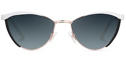 Sydney Cat Eye White Sunglasses0