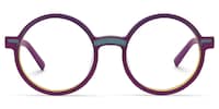 Chantel Round Purple Glasses0