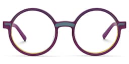 Chantel Round Purple Glasses0