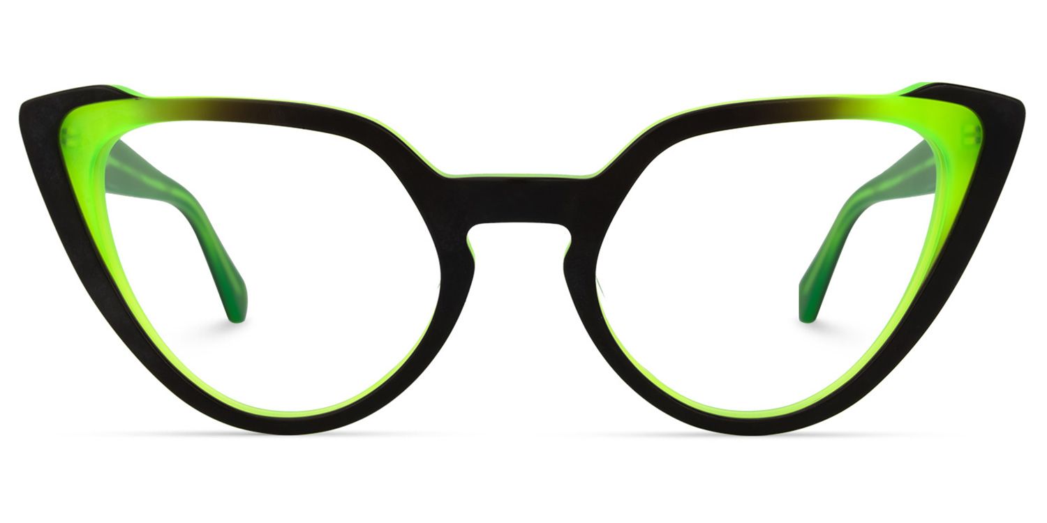 Harrison Cateye Green Glasses | Zeelool Glasses0