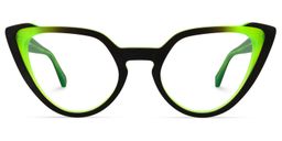 Harrison Cateye Green Glasses0
