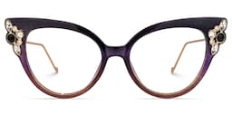 Mwaka Cateye Purple Glasses0
