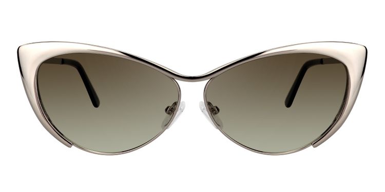 Ellen Cateye Silver Sunglasses