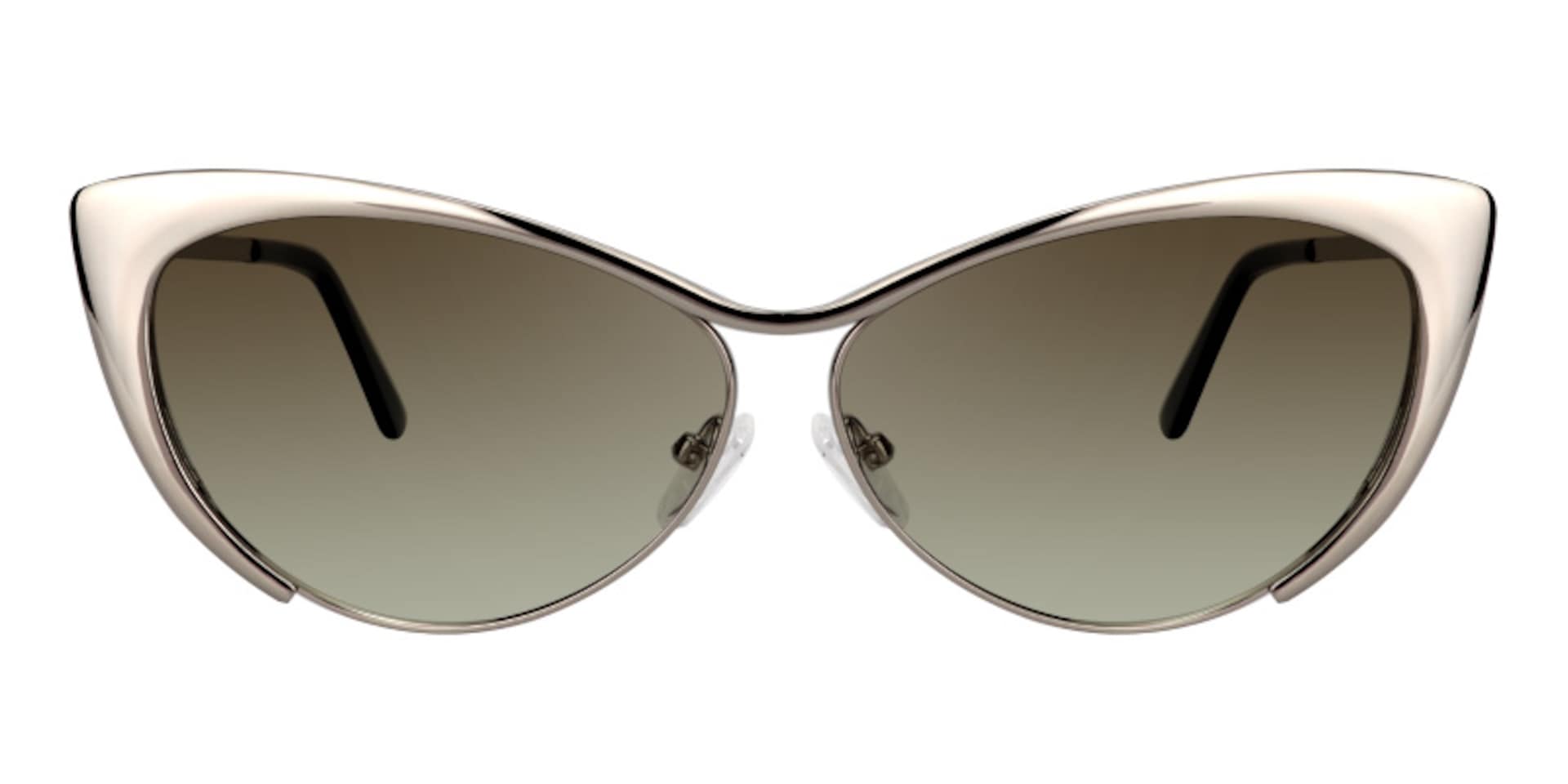Ellen Cateye Silver Sunglasses | Zeelool Glasses0