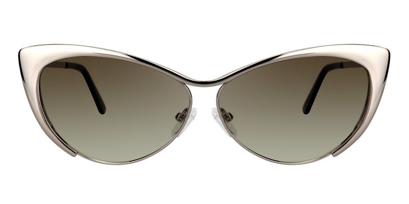 Ellen Cateye Silver Sunglasses
