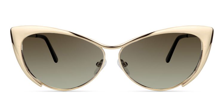 Ellen Cateye Gold Sunglasses