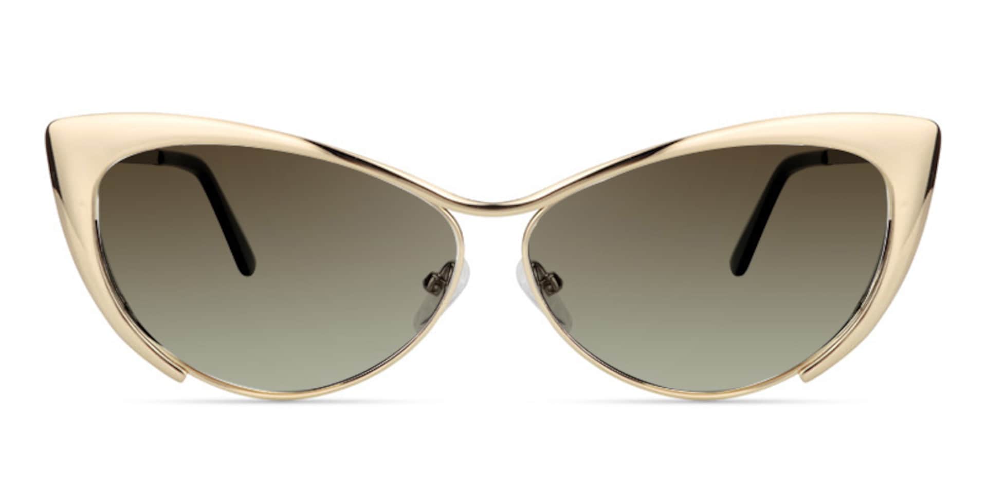 Ellen Cateye Gold Sunglasses | Zeelool Glasses0
