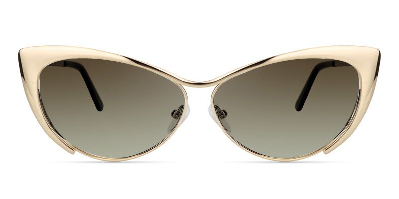 Ellen Cateye Gold Sunglasses
