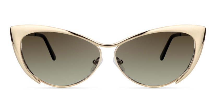 Ellen Cateye Gold Sunglasses