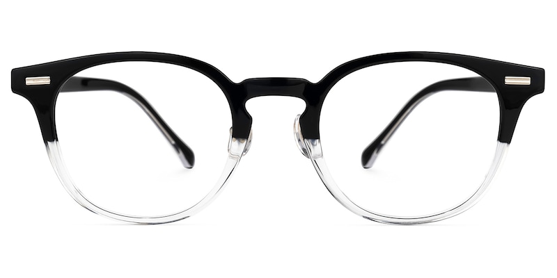 Luvinia Round Black-Crystal Glasses | Zeelool Glasses0