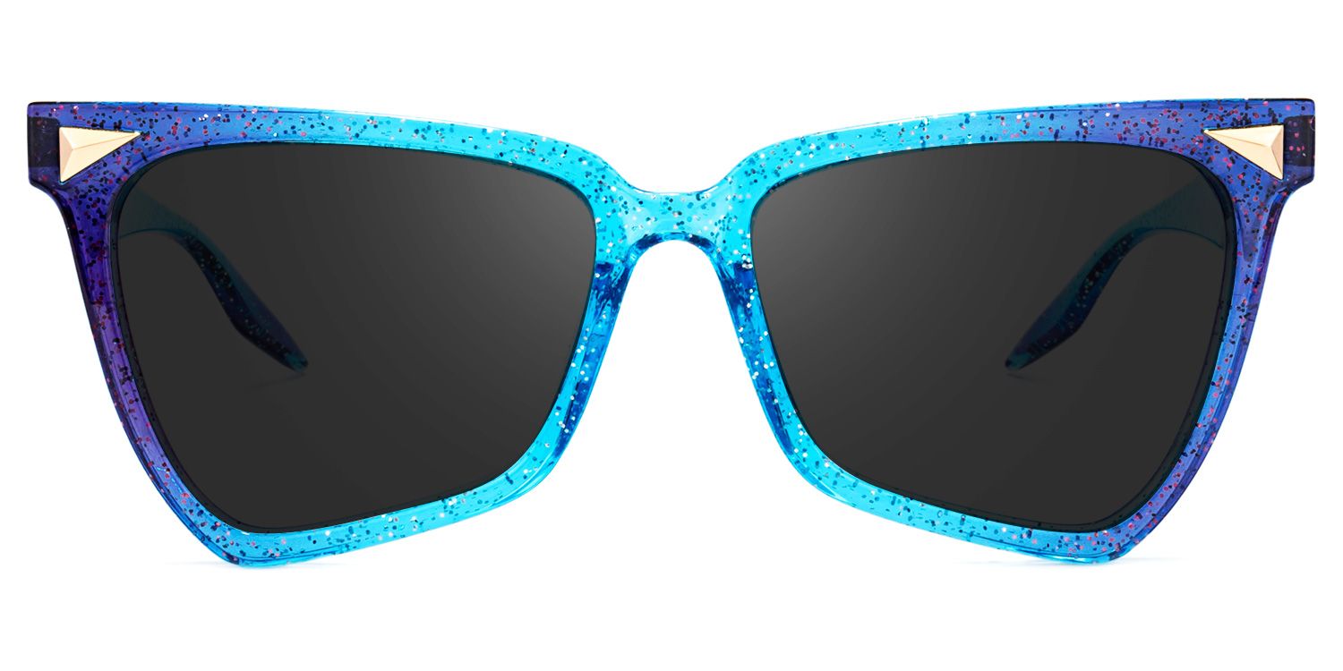 Cicely Geometrical Blue Sunglasses | Zeelool Glasses0