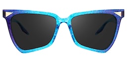 Cicely Geometrical Blue Sunglasses0
