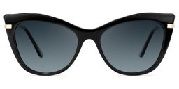 Indira Cat Eye Black Sunglasses0