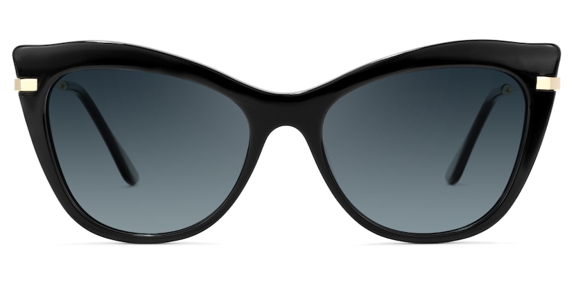 Indira Cat Eye Black Sunglasses
