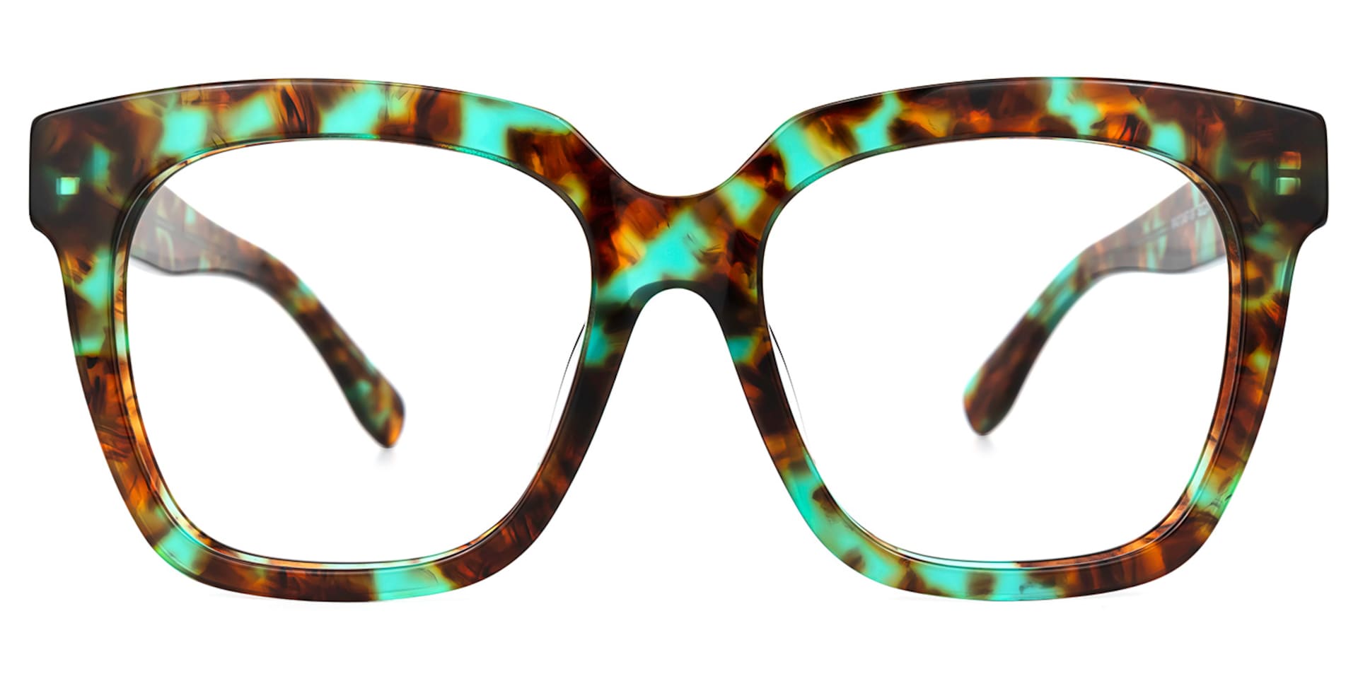 Xion Green-Tortoise Square Frames Glasses | Zeelool0