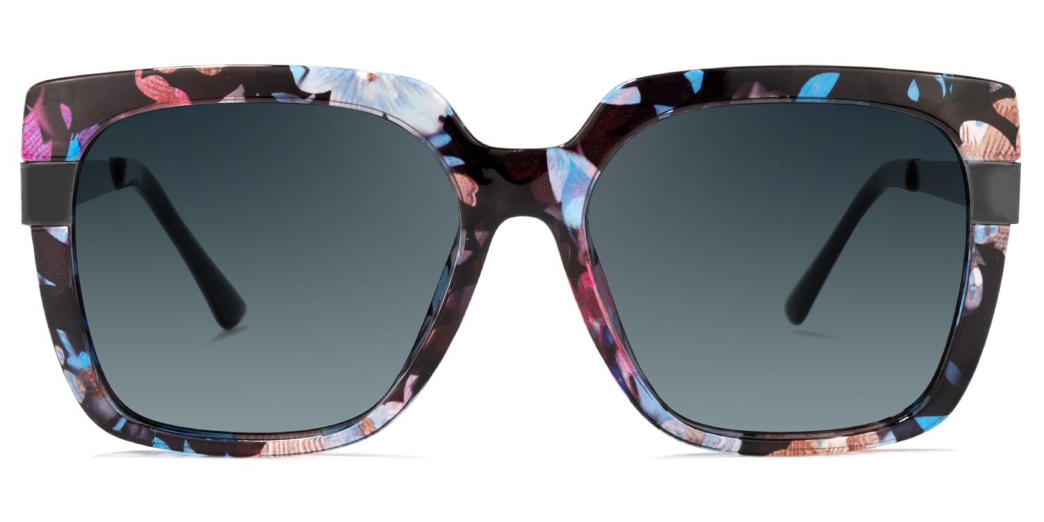 Reeves Square Floral Sunglasses | Zeelool Glasses0