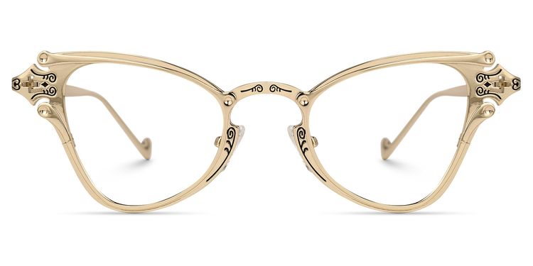 Marimar Geometric Gold Glasses