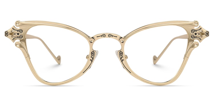 Marimar Geometric Gold Glasses