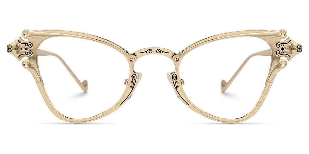 Marimar Geometric Gold Glasses