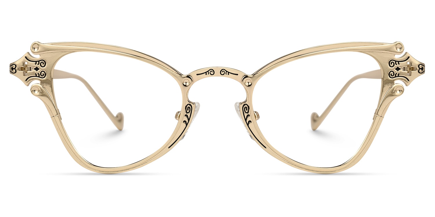 Marimar Geometric Gold Glasses
