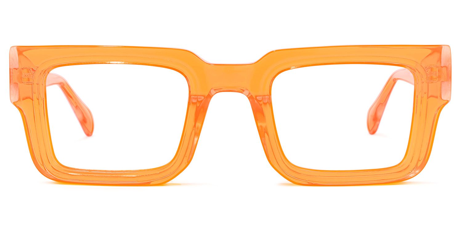 Glaucia Square Orange Glasses | Zeelool Glasses0