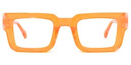 Glaucia Square Orange Glasses0