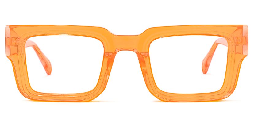 Glaucia Square Orange Glasses