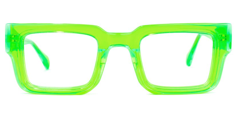 Glaucia Green Square Glasses