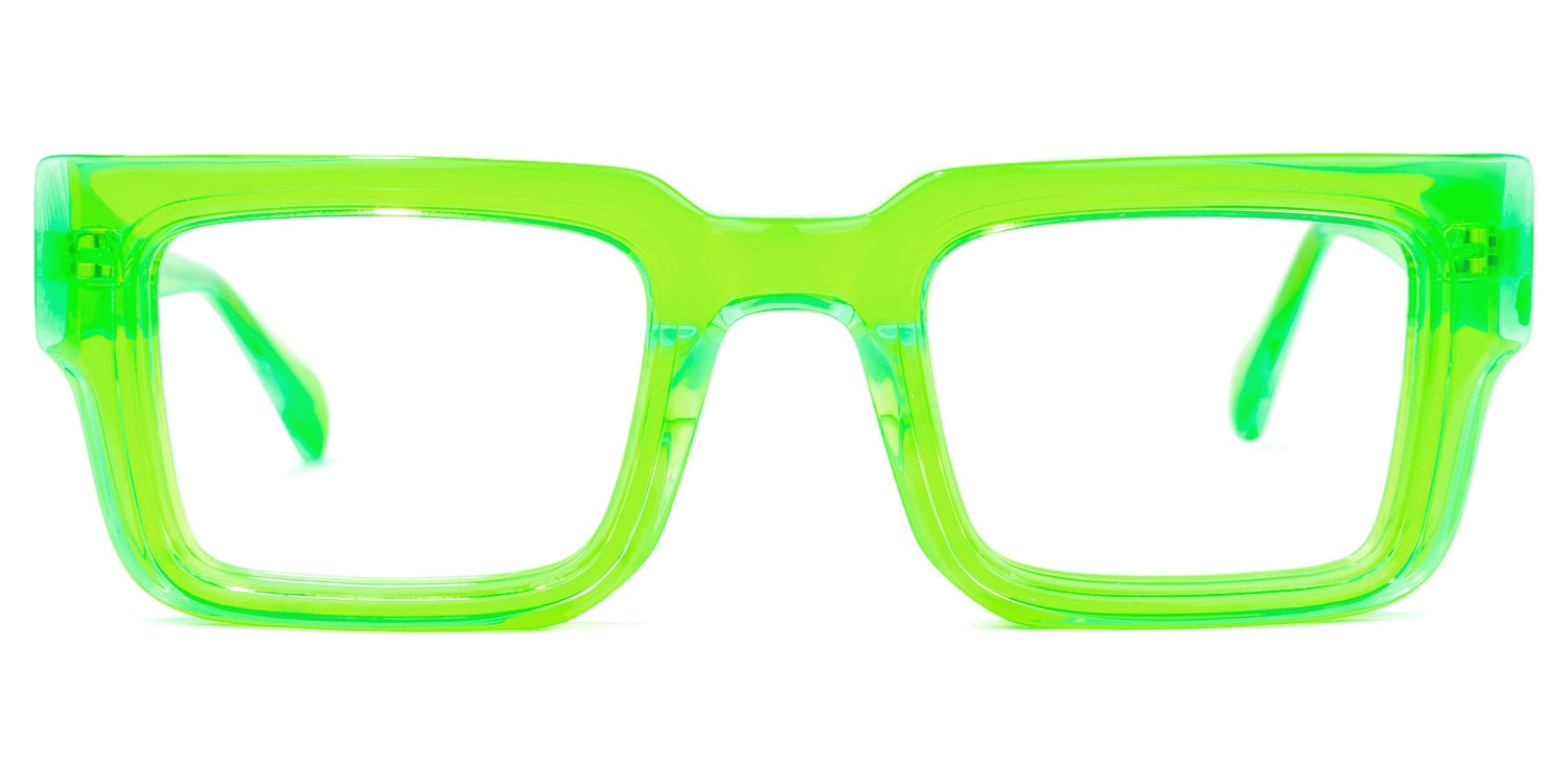 Glaucia Square Green Glasses
