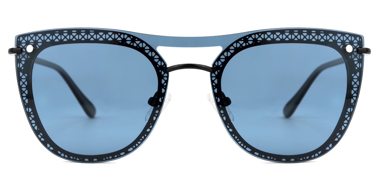 Hussain Clip-on Blue Glasses | Zeelool Glasses0