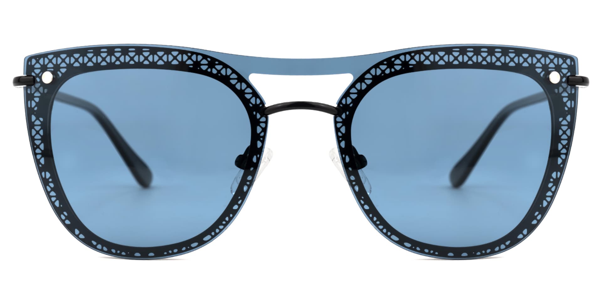 Hussain Clip-on Blue Glasses | Zeelool Glasses0