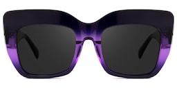 Charmaine Cat Eye Dark-Purple Sunglasses0