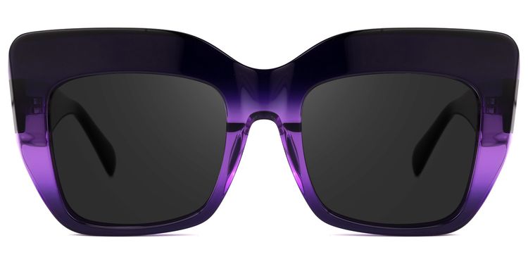 Charmaine Cat Eye Dark-Purple Sunglasses