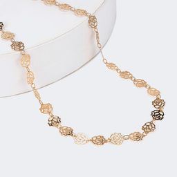 Distinctive Gold Flower Shape Chains0