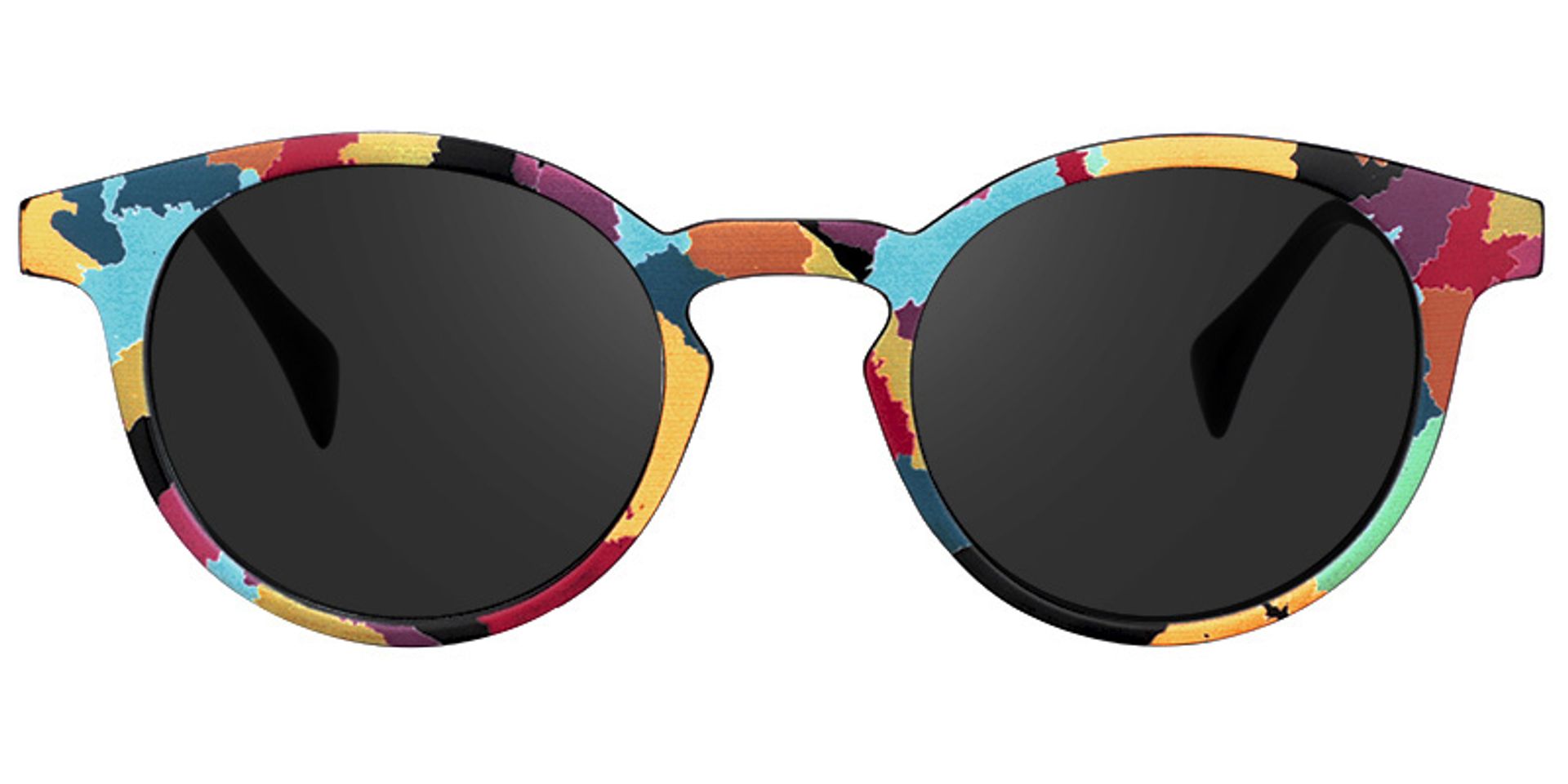 Street-Artist Round Colorful Sunglasses | Zeelool Glasses0