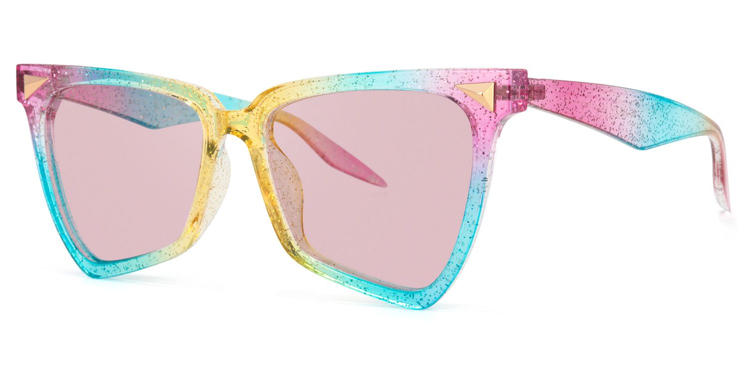 Cicely Geometrical Rainbow Sunglasses | Zeelool Glasses1