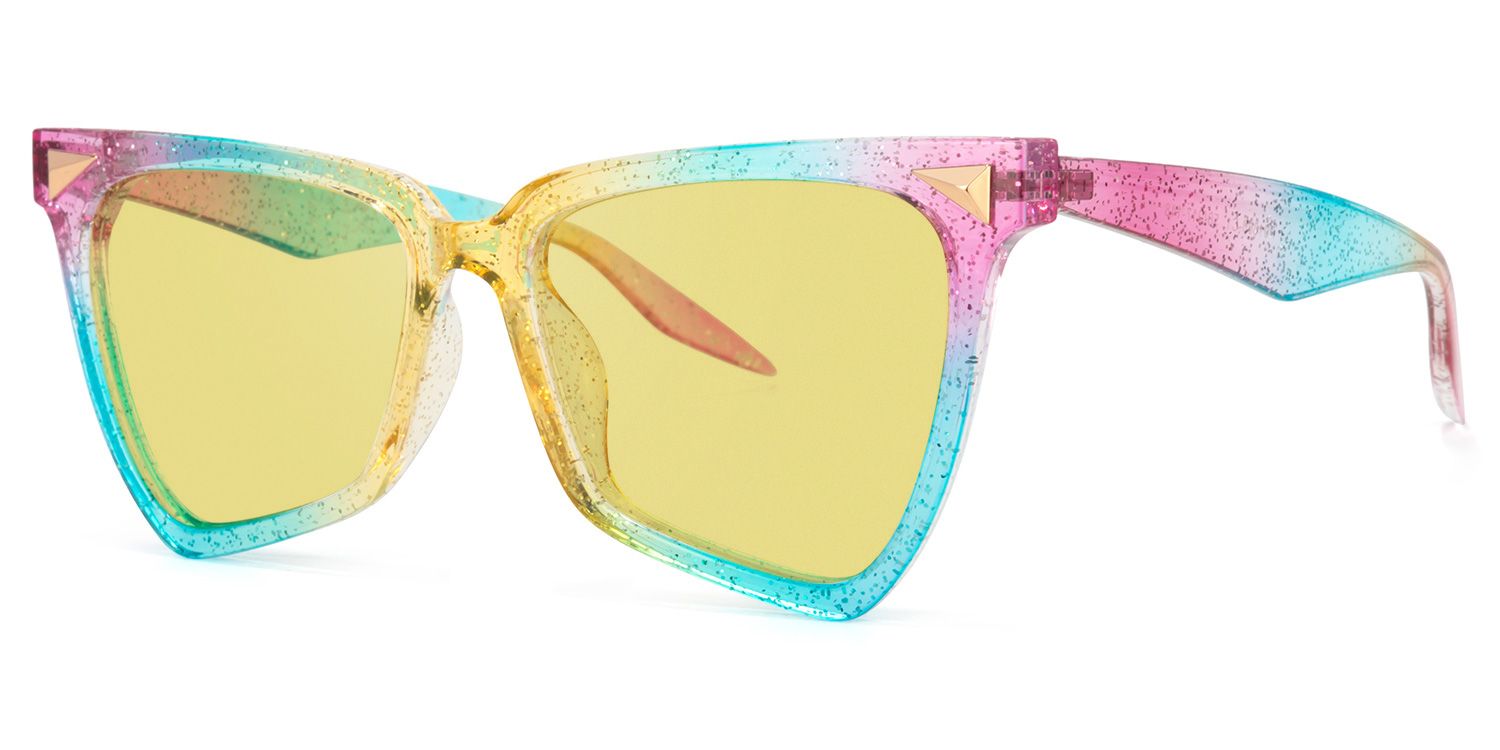 Cicely Geometrical Rainbow Sunglasses | Zeelool Glasses1