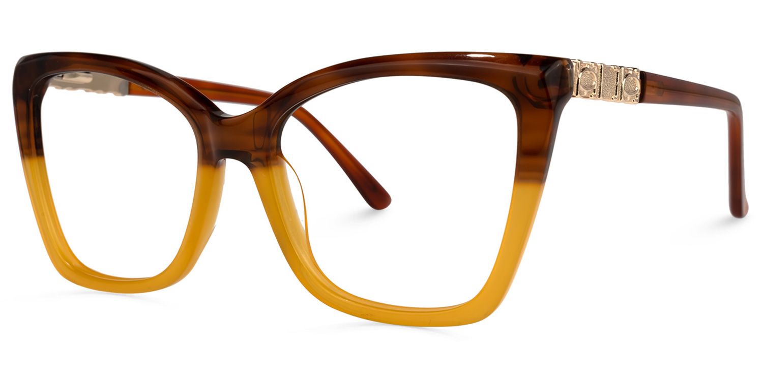 Latora Cateye Two-Tone Glasses | Zeelool Glasses1