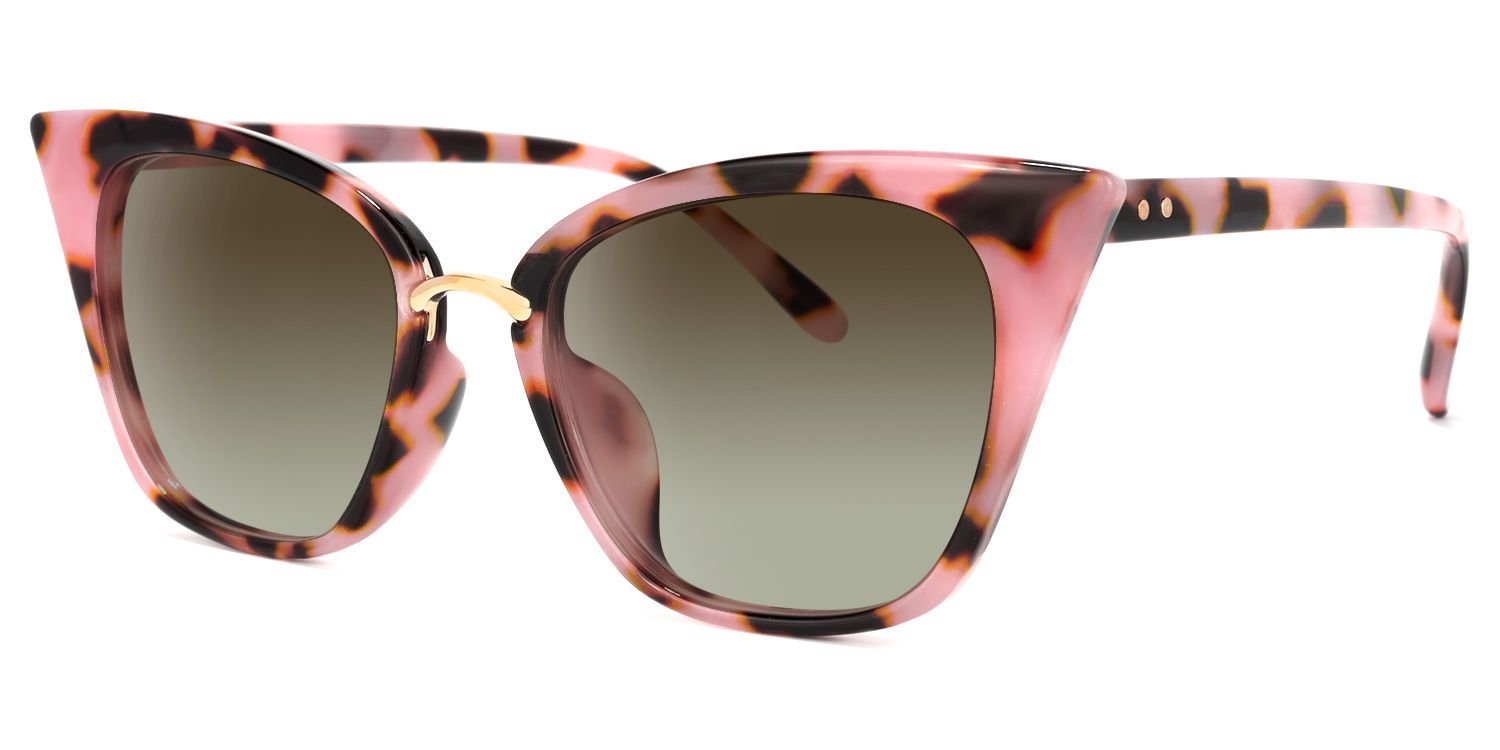 Chandrikar Cat Eye Pink-Floral Sunglasses | Zeelool Glasses1