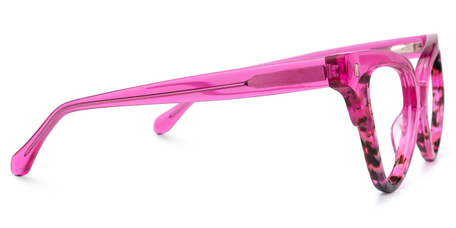 Jacek Cateye Bright-Pink Glasses | Zeelool Glasses2