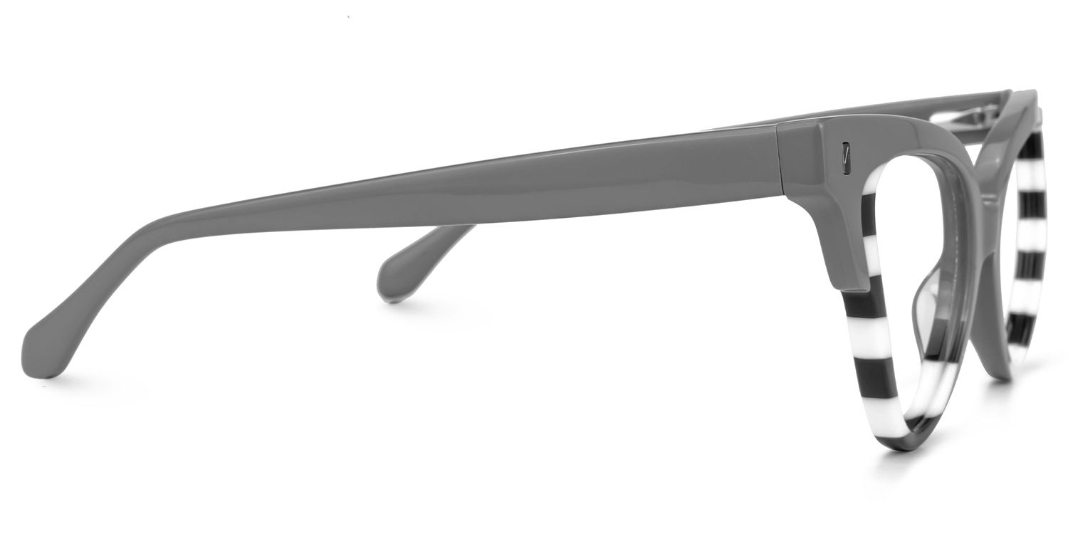 Jacek Cateye Gray Glasses | Zeelool Glasses2