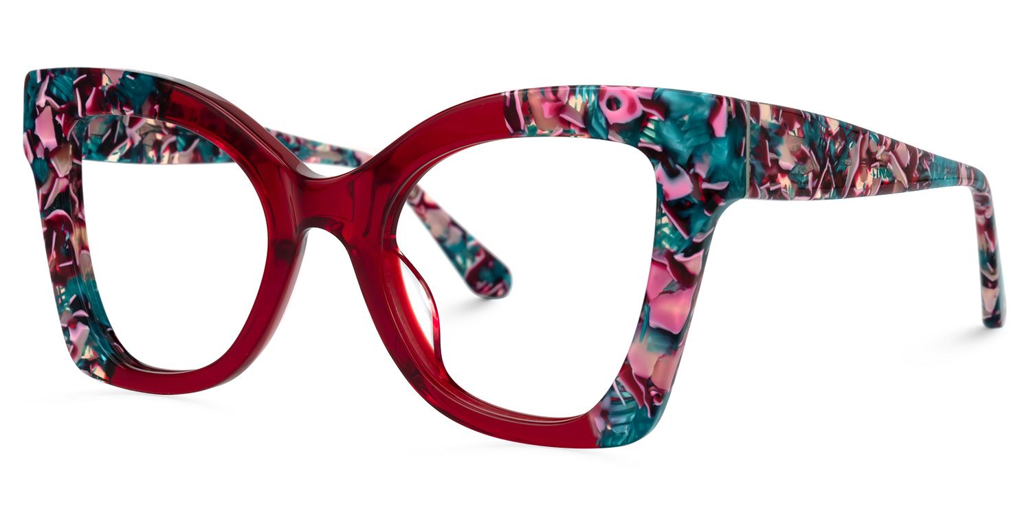 Rouco Cateye Red Glasses | ZEELOOL Canada1