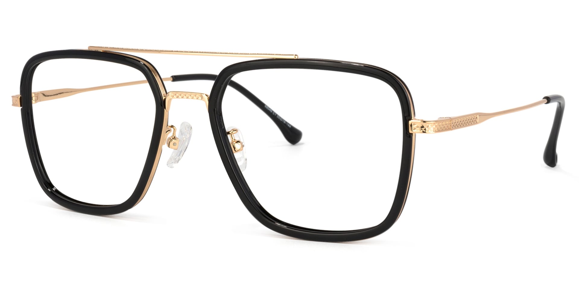 Nayeli Aviator Black-Gold Glasses | Zeelool Glasses1