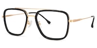 Nayeli Aviator Black-Gold Glasses1